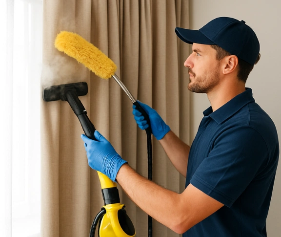 Trusted residential curtain cleaning technician Matty Curtain Cleaning bundamba QLD