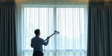 Commercial curtain steam cleaning service bundamba hotels offices