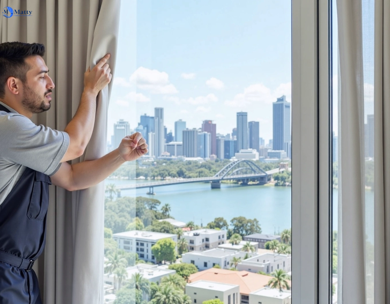 Professional curtain steam cleaning service bundamba QLD by Matty Curtain Cleaning
